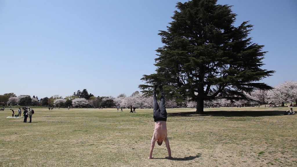 I took advantage of the grass to practice my handstands. A new goal: do a free standing handstand pushup