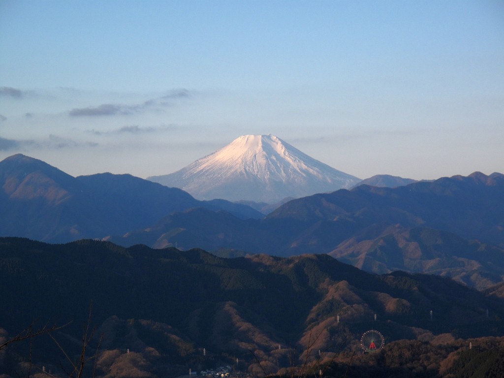 View of Mt. Fuji near the summit of Mt. Takao. Source: Wikipedia